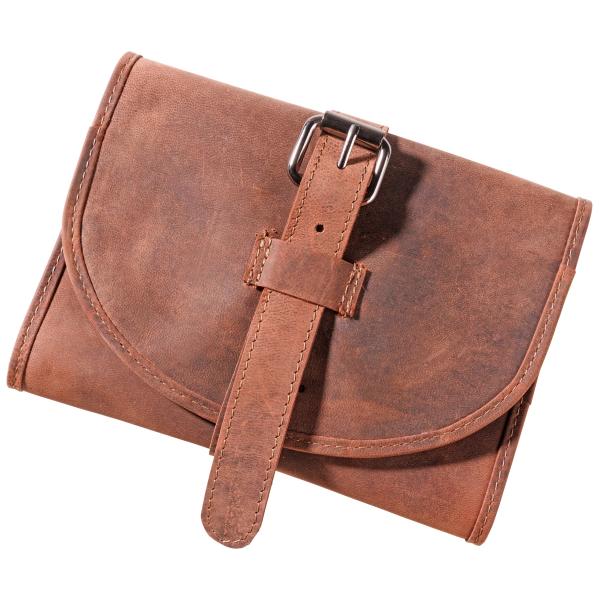 Pfeifentasche Angelo Ziegenleder braun 2er